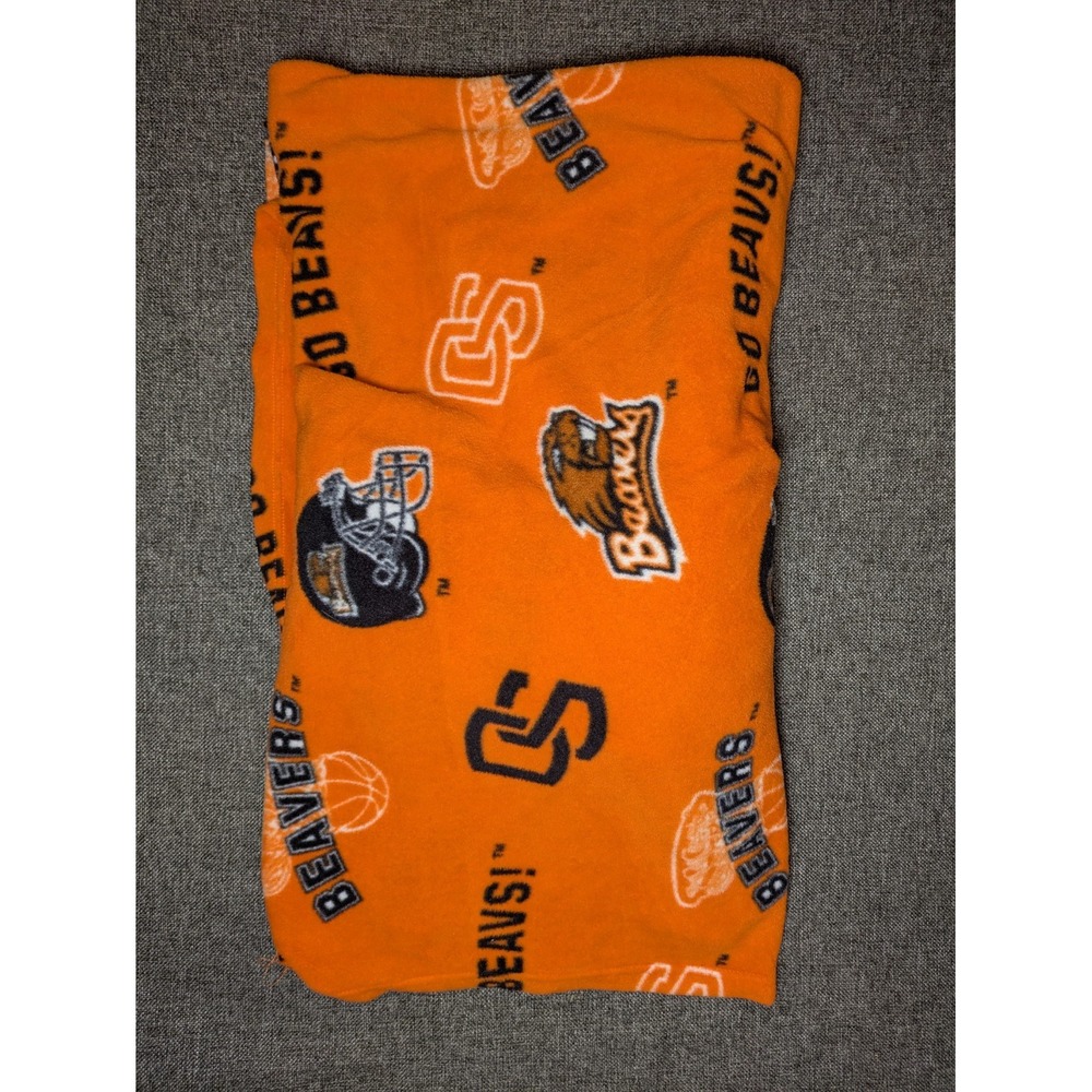 Oregon State Beavers Fleece Snuggie Blanket Orange NCAA Football University XL